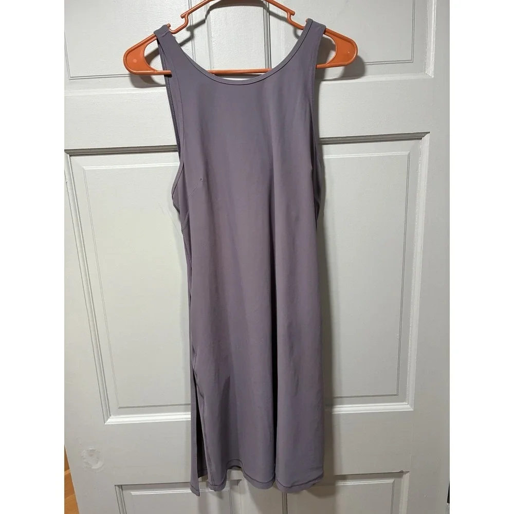 Lululemon Women Size 8 Early Morning Dress Graphite Purple Athletic Activewear